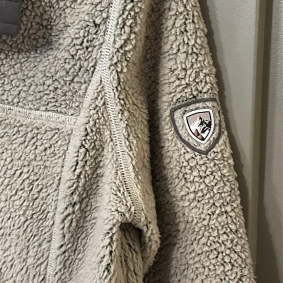 Kuhl Avalon Fleece Snap Neck Pullover High Pile Cozy Tan Womens Size Medium - Picture 10 of 13